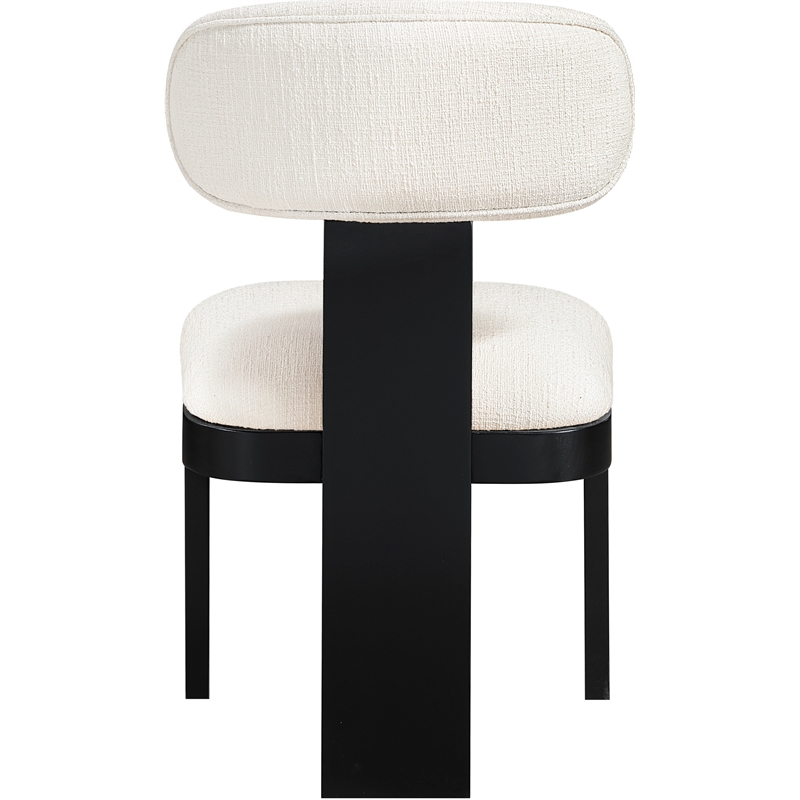 Meridian Furniture Timbra Black Linen Textured Fabric Dining Chair (Set of 2)