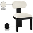 Meridian Furniture Timbra Black Linen Textured Fabric Dining Chair (Set of 2)