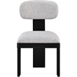 Meridian Furniture Timbra Black Linen Textured Fabric Dining Chair (Set of 2)