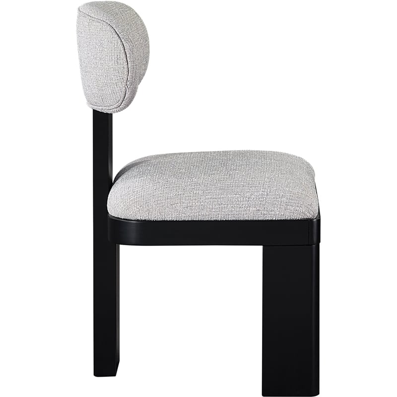 Meridian Furniture Timbra Black Linen Textured Fabric Dining Chair (Set of 2)