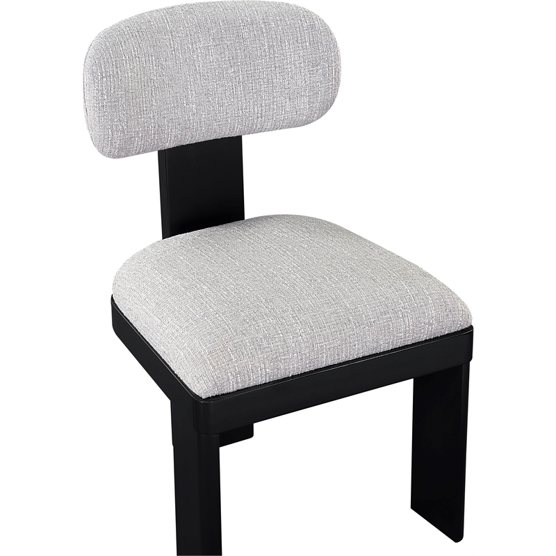 Meridian Furniture Timbra Black Linen Textured Fabric Dining Chair (Set of 2)