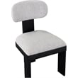 Meridian Furniture Timbra Black Linen Textured Fabric Dining Chair (Set of 2)