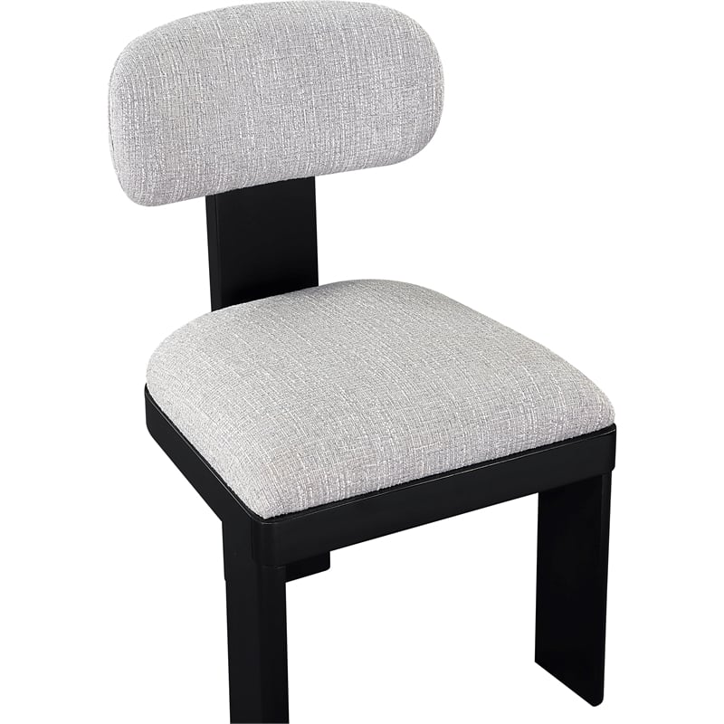 Meridian Furniture Timbra Black Linen Textured Fabric Dining Chair (Set of 2)