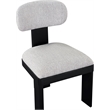 Meridian Furniture Timbra Black Linen Textured Fabric Dining Chair (Set of 2)