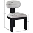 Meridian Furniture Timbra Black Linen Textured Fabric Dining Chair (Set of 2)