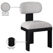 Meridian Furniture Timbra Black Linen Textured Fabric Dining Chair (Set of 2)