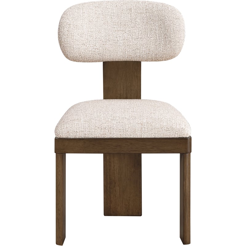 Meridian Furniture Timbra Brown Linen Textured Fabric Dining Chair (Set of 2)