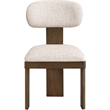 Meridian Furniture Timbra Brown Linen Textured Fabric Dining Chair (Set of 2)