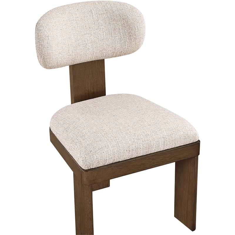Meridian Furniture Timbra Brown Linen Textured Fabric Dining Chair (Set of 2)