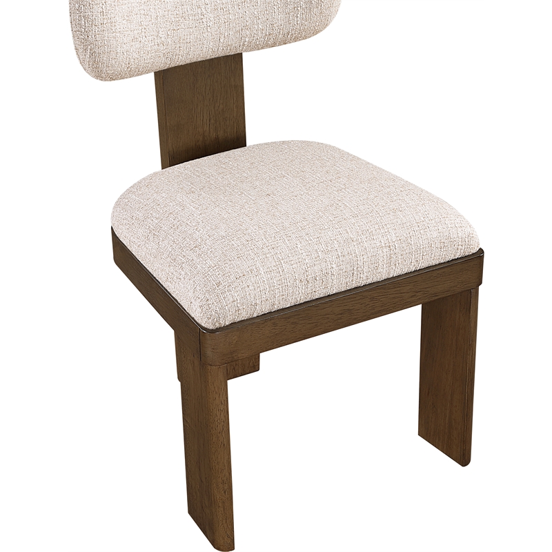 Meridian Furniture Timbra Brown Linen Textured Fabric Dining Chair (Set of 2)