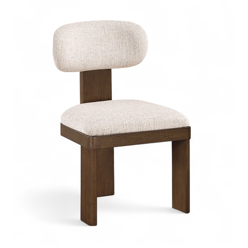 Meridian Furniture Timbra Brown Linen Textured Fabric Dining Chair (Set of 2)