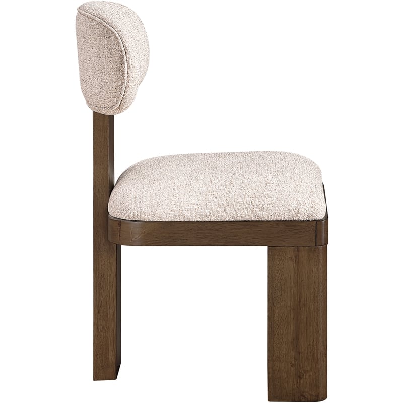 Meridian Furniture Timbra Brown Linen Textured Fabric Dining Chair (Set of 2)
