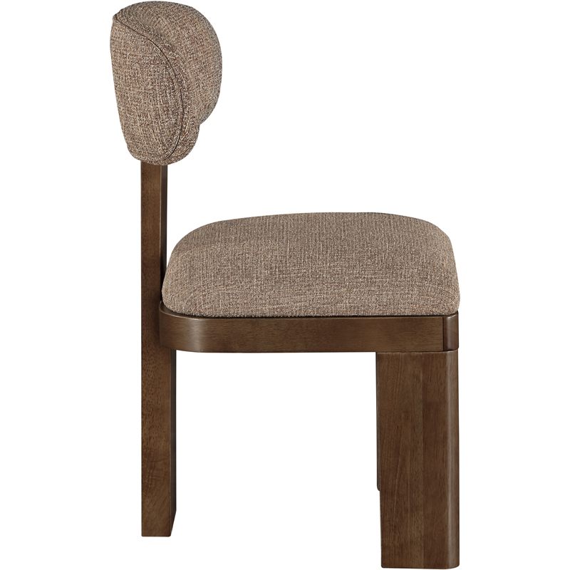 Meridian Furniture Timbra Brown Linen Textured Fabric Dining Chair (Set of 2)