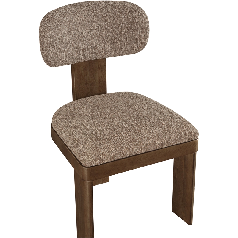Meridian Furniture Timbra Brown Linen Textured Fabric Dining Chair (Set of 2)