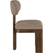 Meridian Furniture Timbra Brown Linen Textured Fabric Dining Chair (Set of 2)