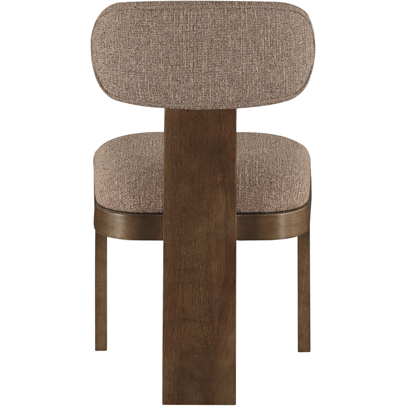 Meridian Furniture Timbra Brown Linen Textured Fabric Dining Chair (Set of 2)