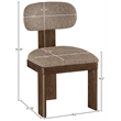 Meridian Furniture Timbra Brown Linen Textured Fabric Dining Chair (Set of 2)