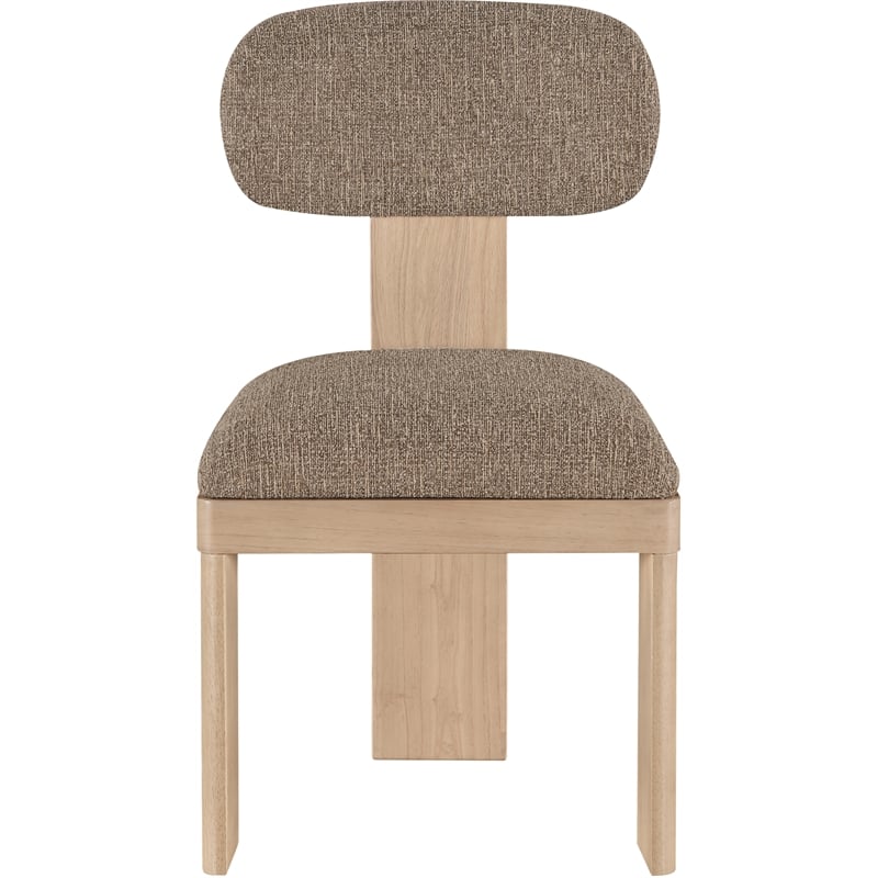 Meridian Furniture Timbra Natural Linen Textured Fabric Dining Chair (Set of 2)