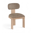 Meridian Furniture Timbra Natural Linen Textured Fabric Dining Chair (Set of 2)
