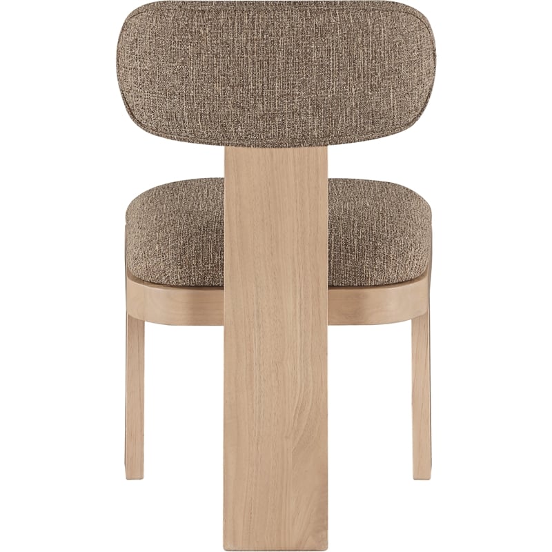 Meridian Furniture Timbra Natural Linen Textured Fabric Dining Chair (Set of 2)