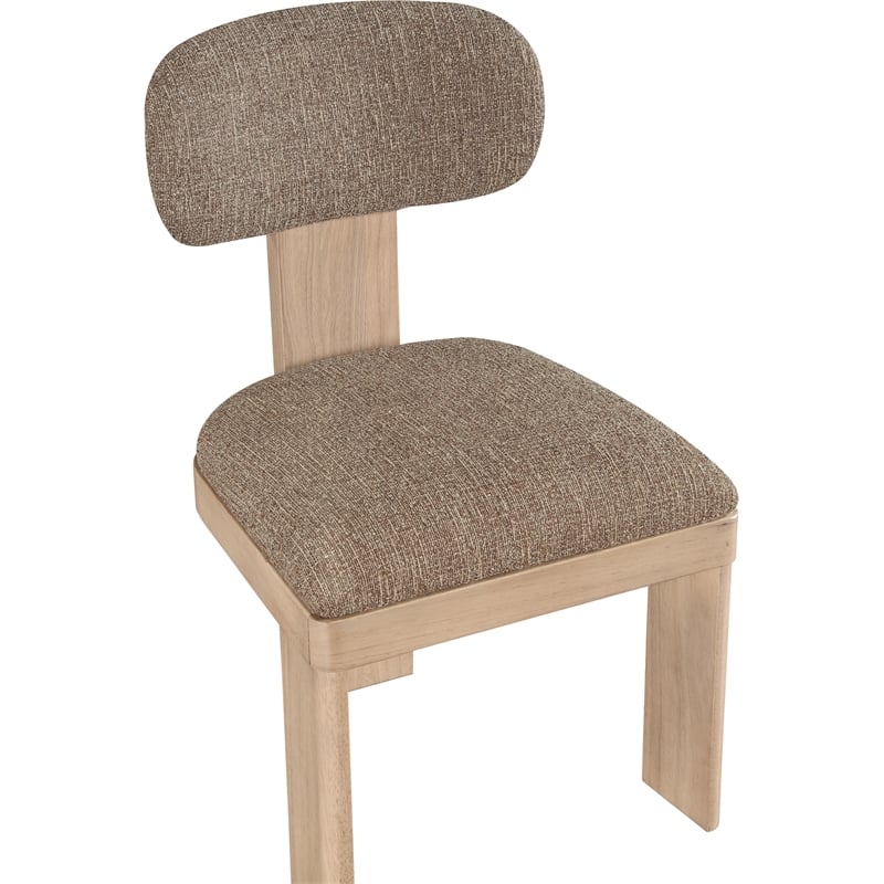 Meridian Furniture Timbra Natural Linen Textured Fabric Dining Chair (Set of 2)