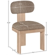 Meridian Furniture Timbra Natural Linen Textured Fabric Dining Chair (Set of 2)