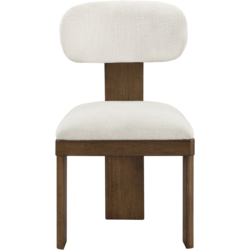 Meridian Furniture Timbra Brown Linen Textured Fabric Dining Chair (Set of 2)