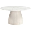 Meridian Furniture Liona White Marble And Mango Wood Coffee Table