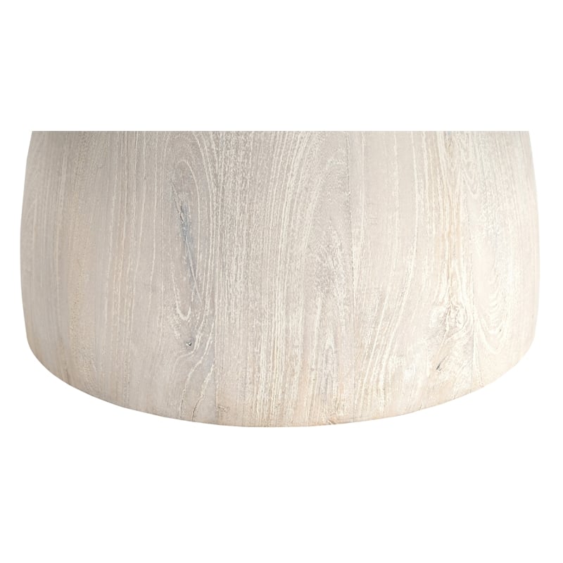 Meridian Furniture Liona White Marble And Mango Wood Coffee Table