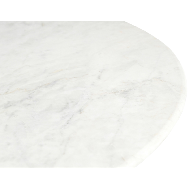 Meridian Furniture Liona White Marble And Mango Wood Coffee Table