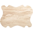 Meridian Furniture Liona Beige Marble And Acacia Wood Coffee Table