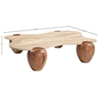 Meridian Furniture Liona Beige Marble And Acacia Wood Coffee Table