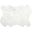 Meridian Furniture Liona White Marble And Acacia Wood Coffee Table