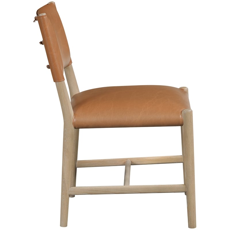 Meridian Furniture Andie Cognac Vegan Leather Dining Chair (Set of 2)