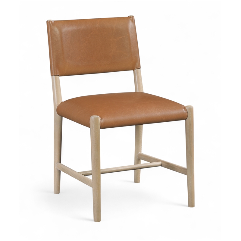 Meridian Furniture Andie Cognac Vegan Leather Dining Chair (Set of 2)