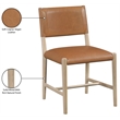 Meridian Furniture Andie Cognac Vegan Leather Dining Chair (Set of 2)