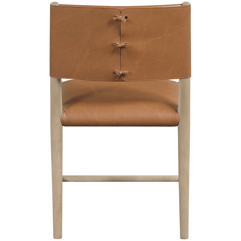 Meridian Furniture Andie Cognac Vegan Leather Dining Chair (Set of 2)