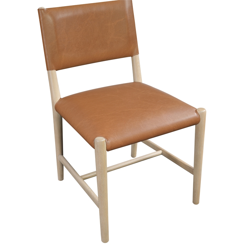 Meridian Furniture Andie Cognac Vegan Leather Dining Chair (Set of 2)