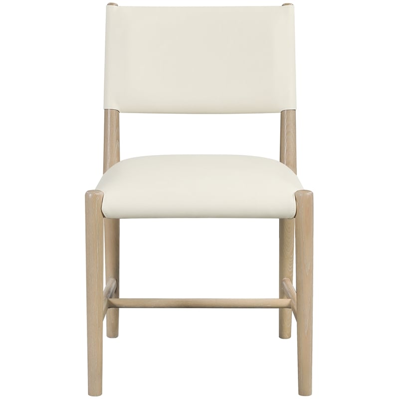 Meridian Furniture Andie Cream Vegan Leather Dining Chair (Set of 2)