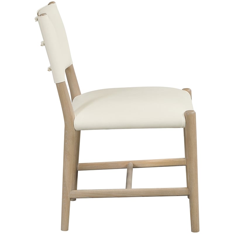 Meridian Furniture Andie Cream Vegan Leather Dining Chair (Set of 2)