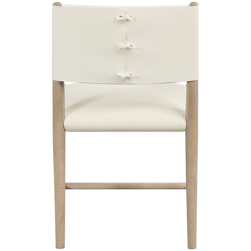 Meridian Furniture Andie Cream Vegan Leather Dining Chair (Set of 2)