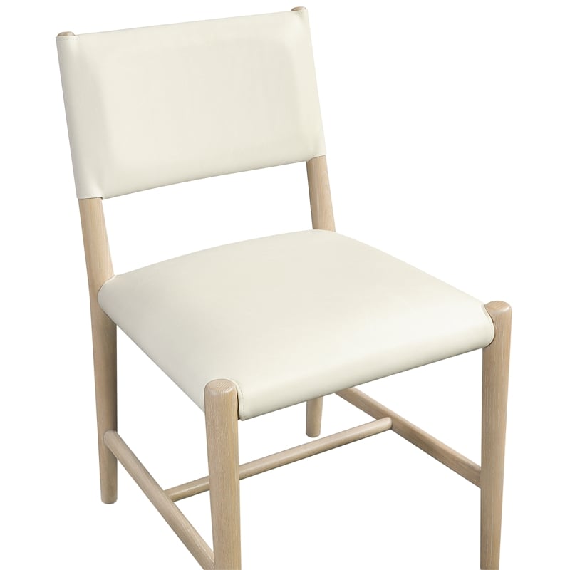 Meridian Furniture Andie Cream Vegan Leather Dining Chair (Set of 2)
