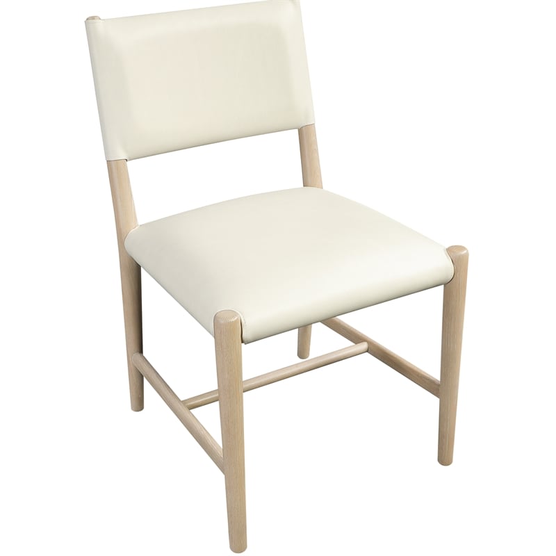 Meridian Furniture Andie Cream Vegan Leather Dining Chair (Set of 2)