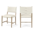 Meridian Furniture Andie Cream Vegan Leather Dining Chair (Set of 2)