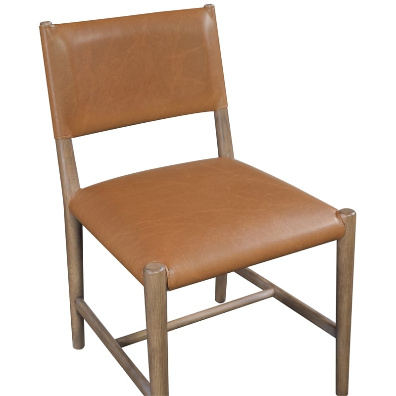 Meridian Furniture Andie Cognac Vegan Leather Dining Chair (Set of 2)