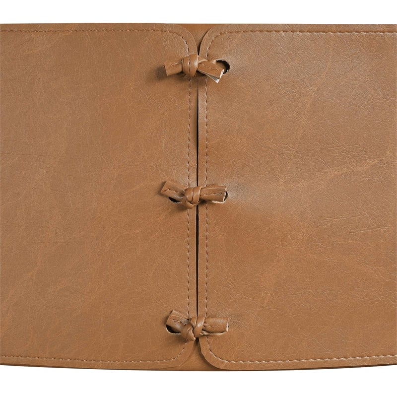 Meridian Furniture Andie Cognac Vegan Leather Dining Chair (Set of 2)