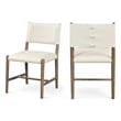 Meridian Furniture Andie Cream Vegan Leather Dining Chair (Set of 2)