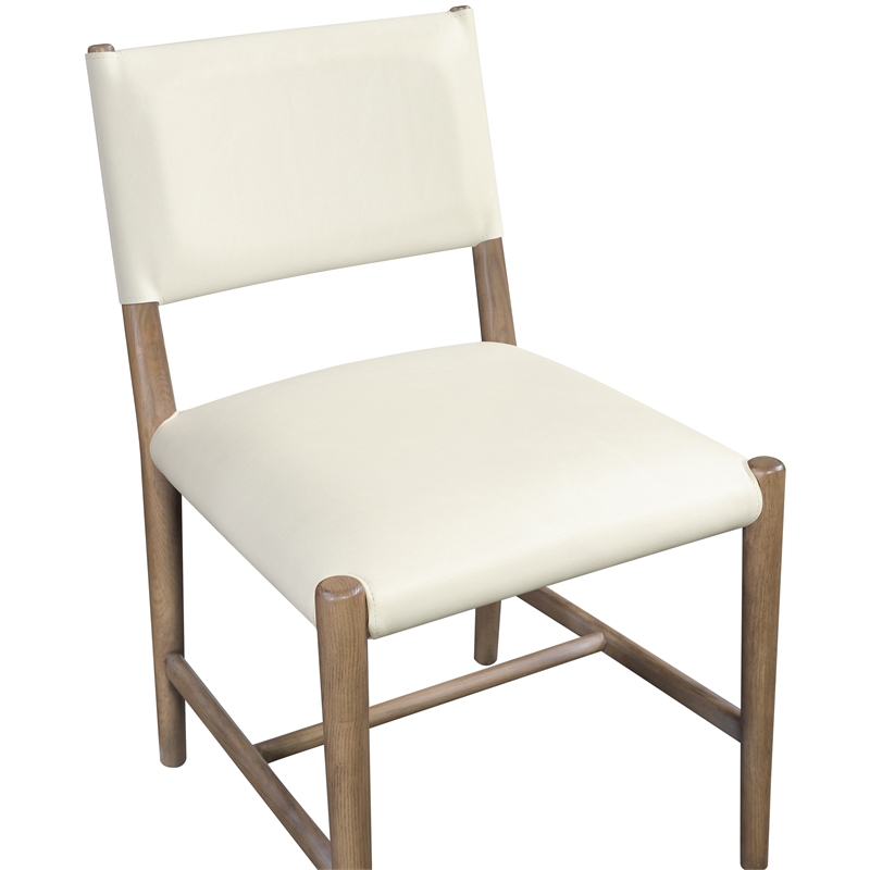 Meridian Furniture Andie Cream Vegan Leather Dining Chair (Set of 2)