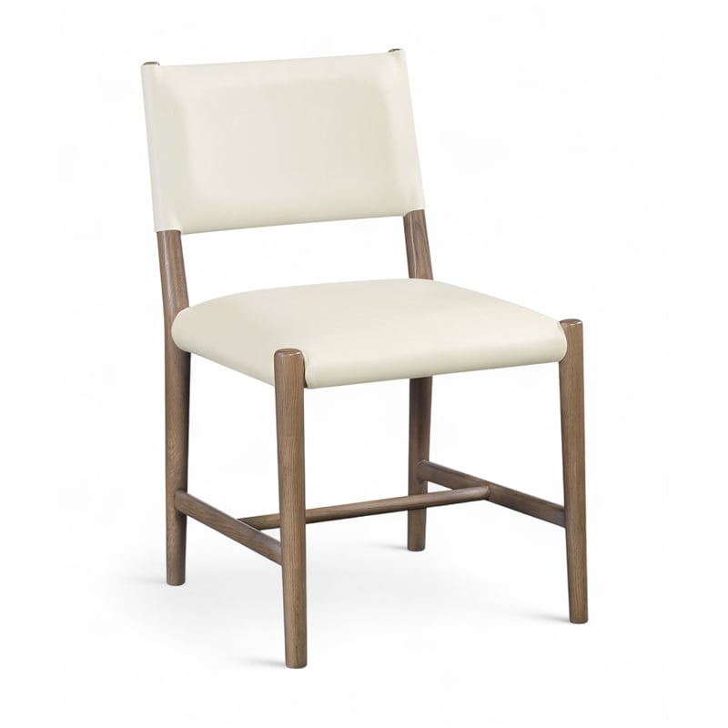 Meridian Furniture Andie Cream Vegan Leather Dining Chair (Set of 2)