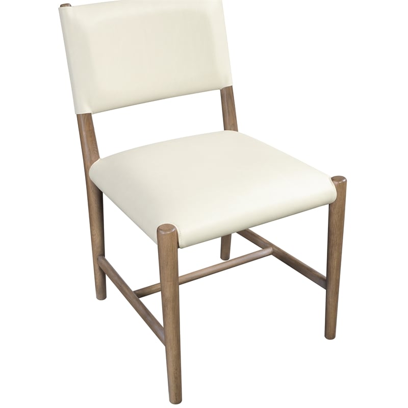 Meridian Furniture Andie Cream Vegan Leather Dining Chair (Set of 2)
